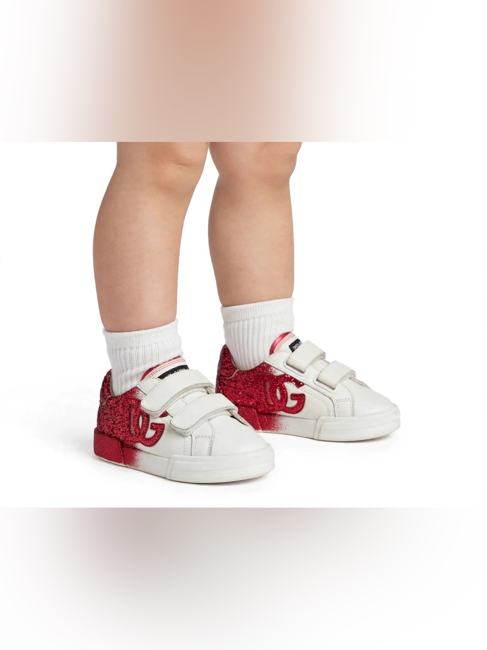Dolce & Gabbana Kids Red Glitter Sneakers size EU29/US11.5 Toddler Made in Italy